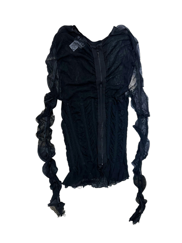 Dolce&Gabbana Vintage Corset Mesh Long Sleeve Top