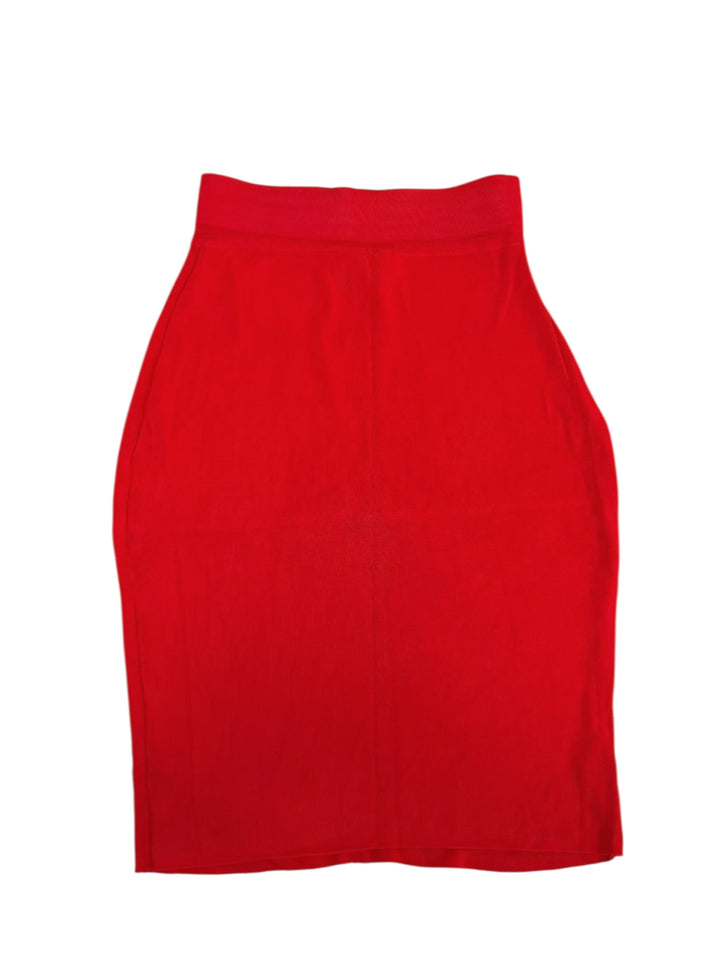Yves Saint Laurent variation orange/red knit skirt small