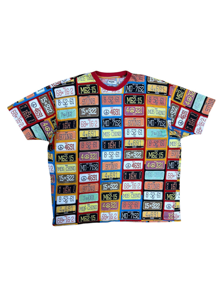 Moschino license plate print vintage Tshirt men’s Extra large
