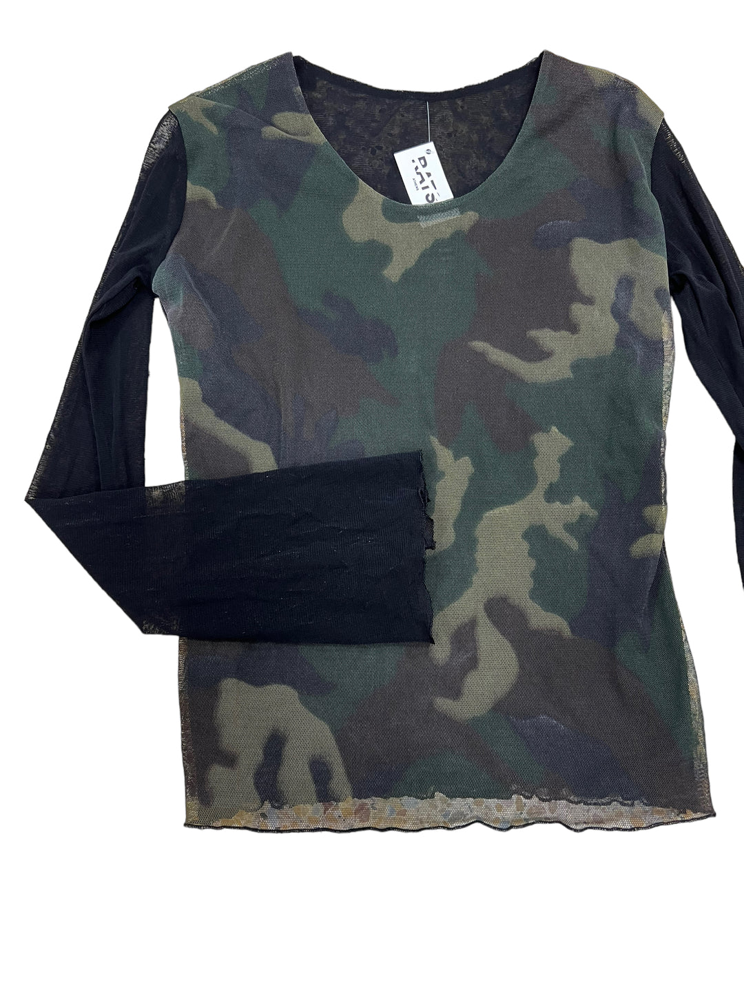 Y2k Camouflage Mesh Top Women’s Small