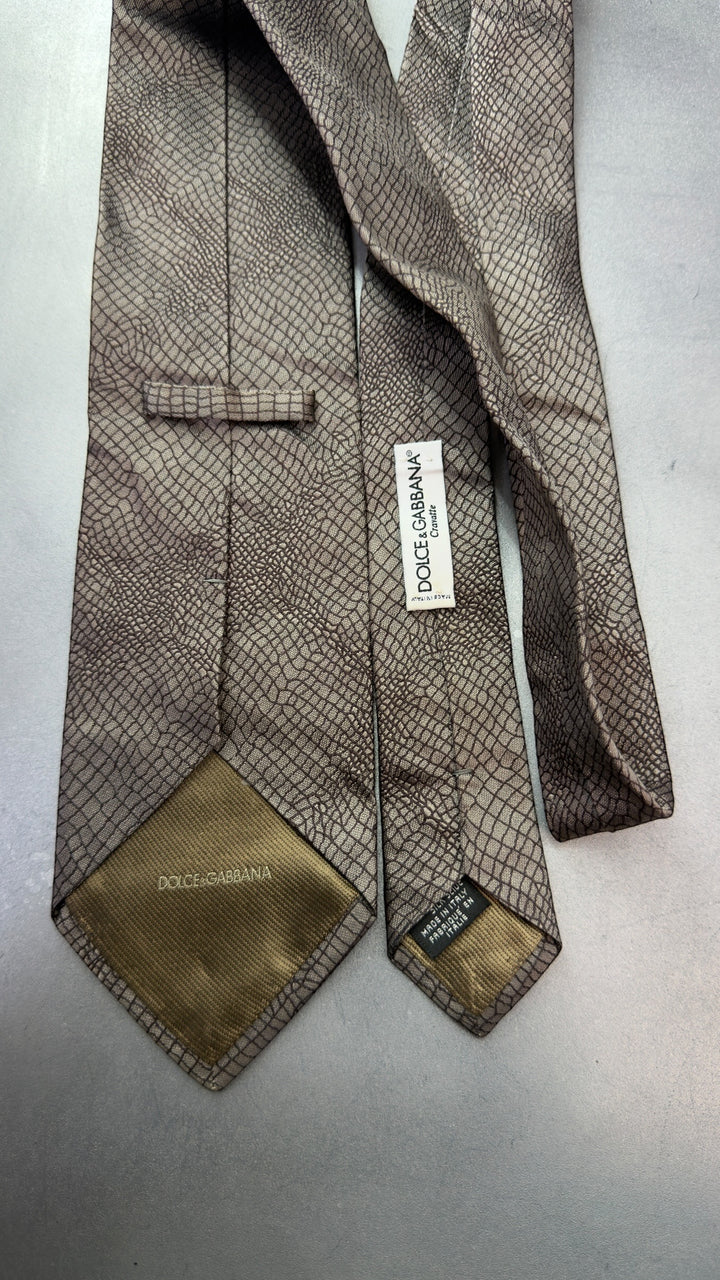 Dolce&Gabbana vintage snake print silk tie