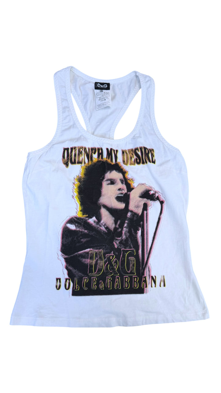 Dolce&Gabbana Jim Morrison “Quench my desire” graphic tank top