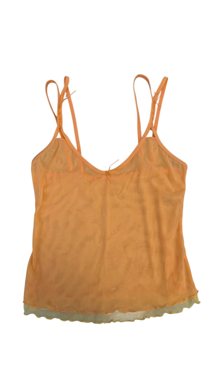 Vintage double layer mesh cami top