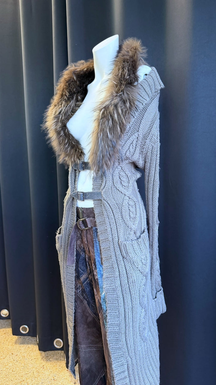 List vintage knit longline cardigan small
