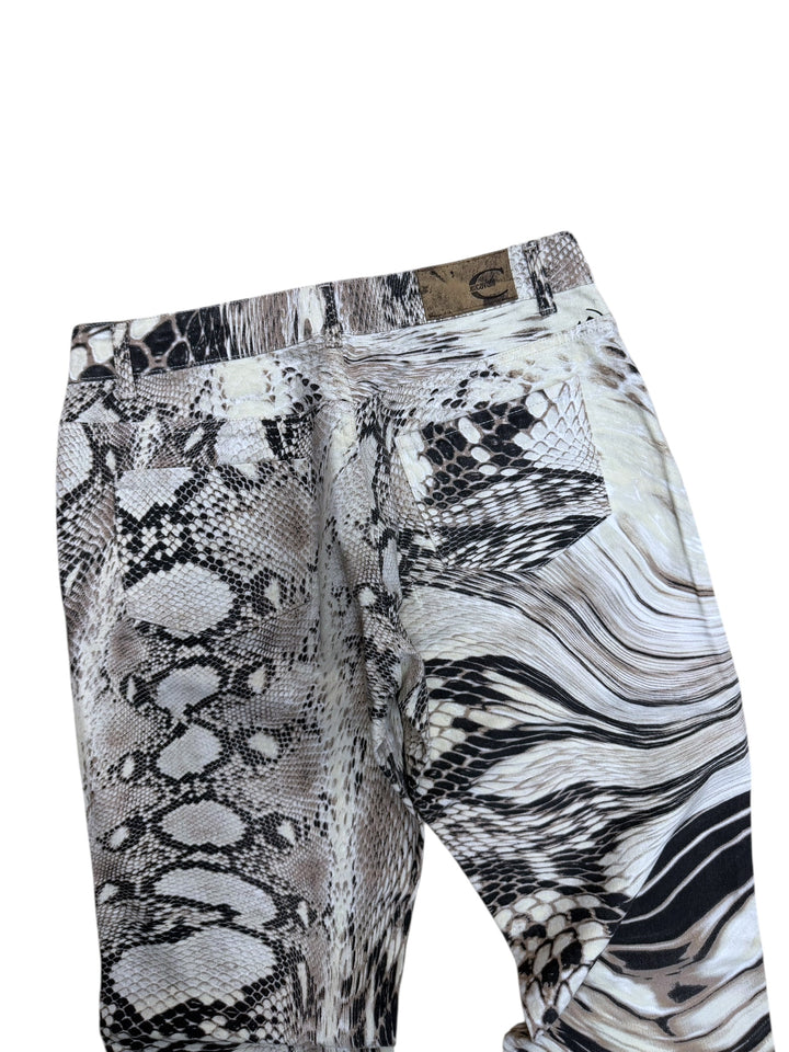 2000s Just Cavalli full python print jeans medium