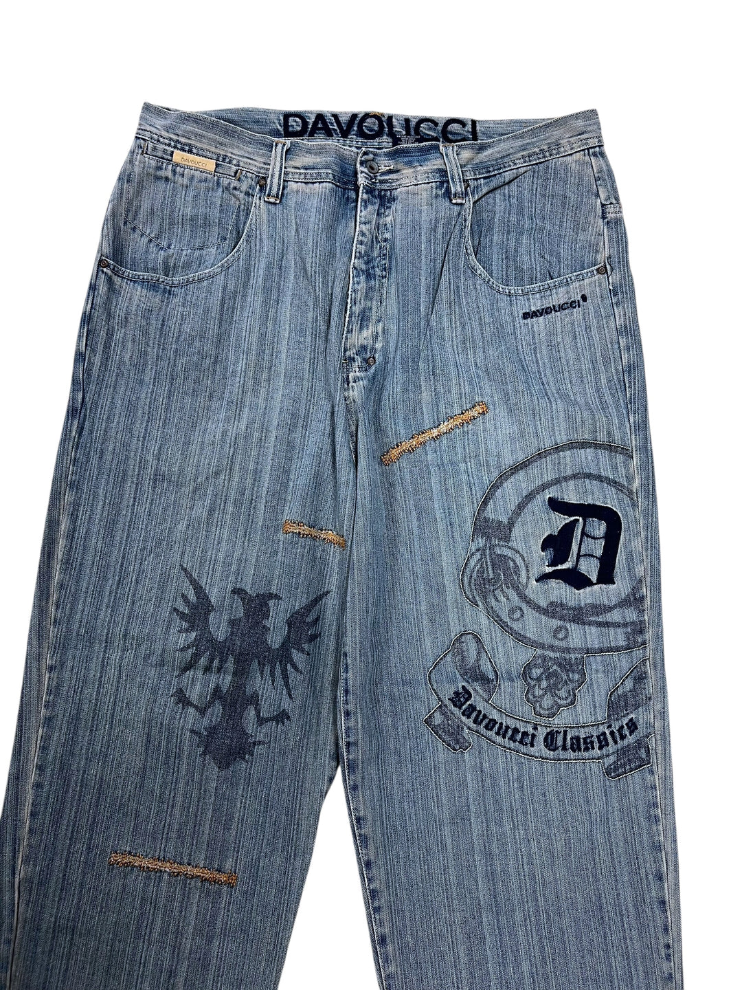 Vintage Davoucci Baggy Distressed Jeans L-XL