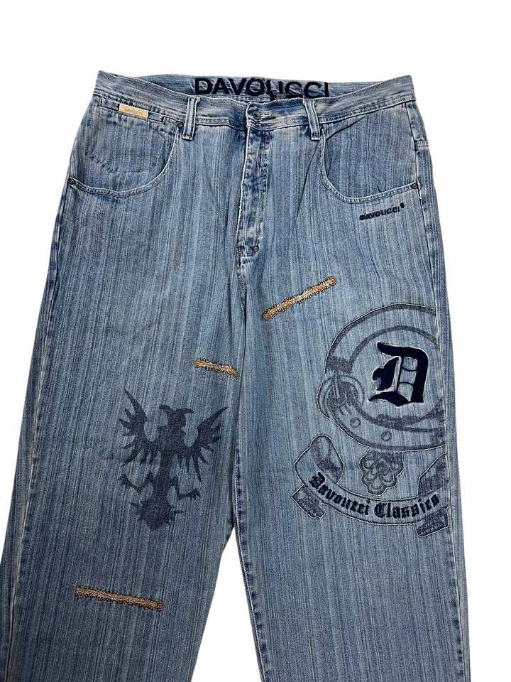 Vintage Davoucci Baggy Distressed Jeans L-XL