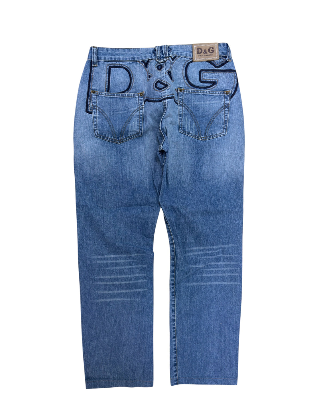 Dolce&Gabbana oversized logo jeans blue denim