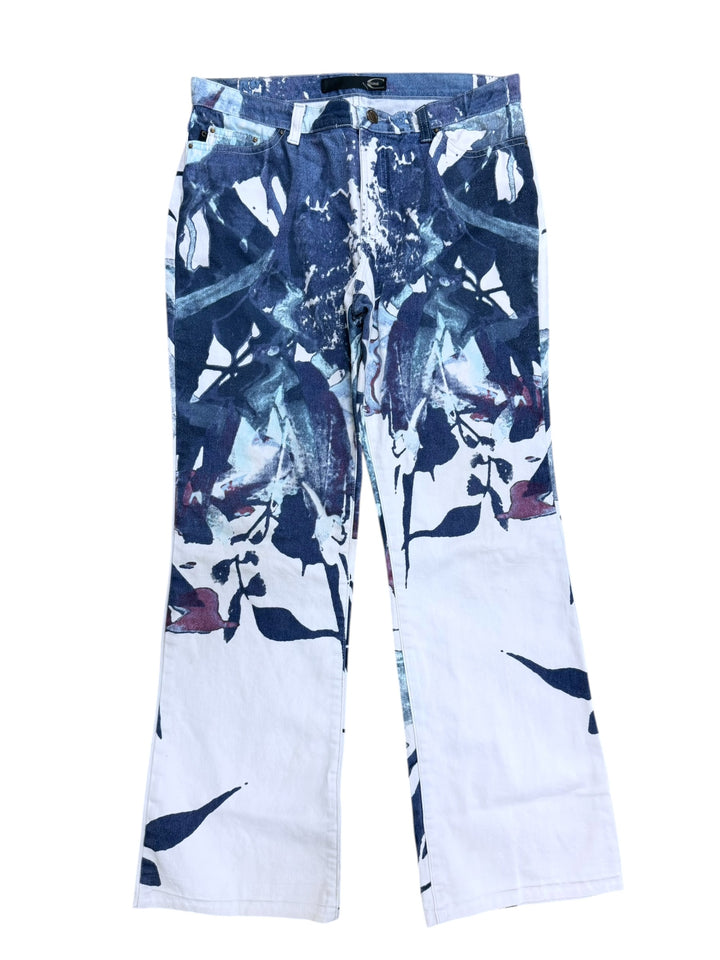 2000s Just Cavalli floral print stretch jeans