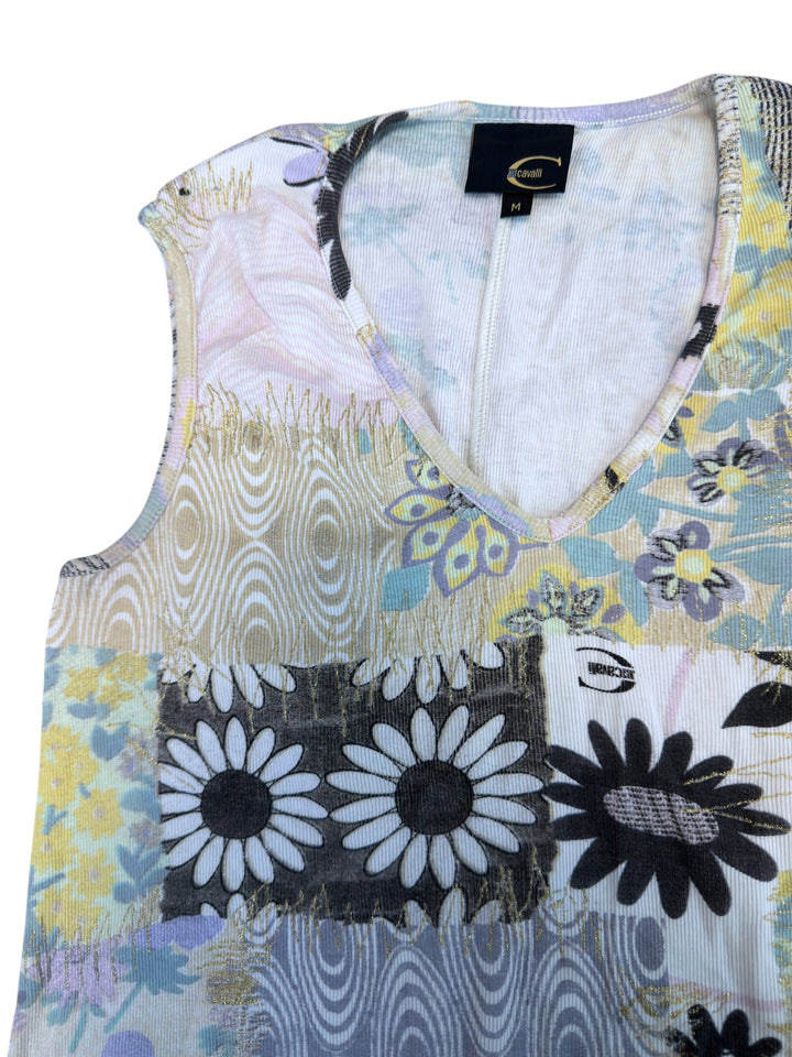 Just Cavalli 2000s patchwork floral sleeveless top