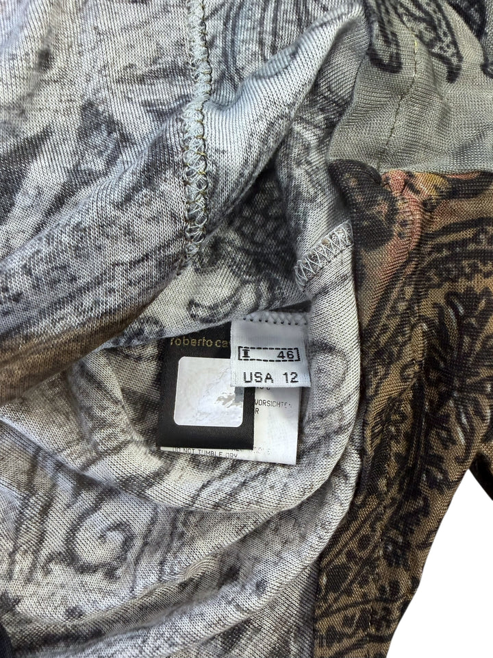 2000s Class Roberto Cavalli Baroque Mesh Top