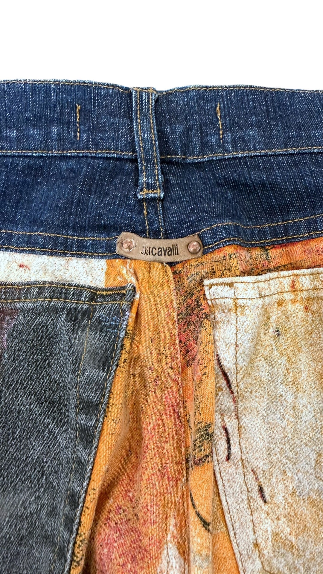 2000s Just Cavalli Archive French Dynasty Napoleon Denim Pants