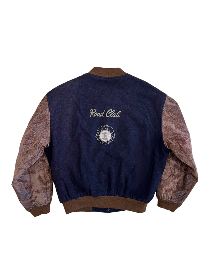 El Paso Vintage Wool Suede Leather Sleeves Varsity Jacket Men’s Large
