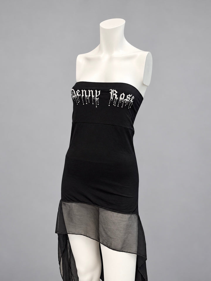 Denny Rose rhinestone asymmetric top