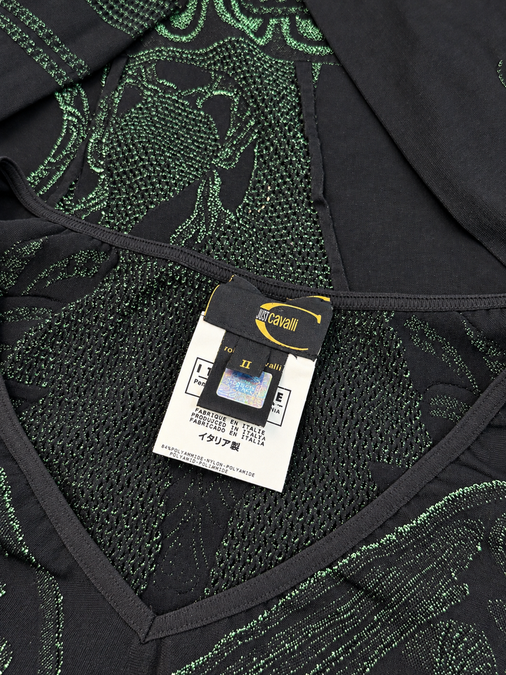 Just Cavalli butterfly mesh long sleeve top