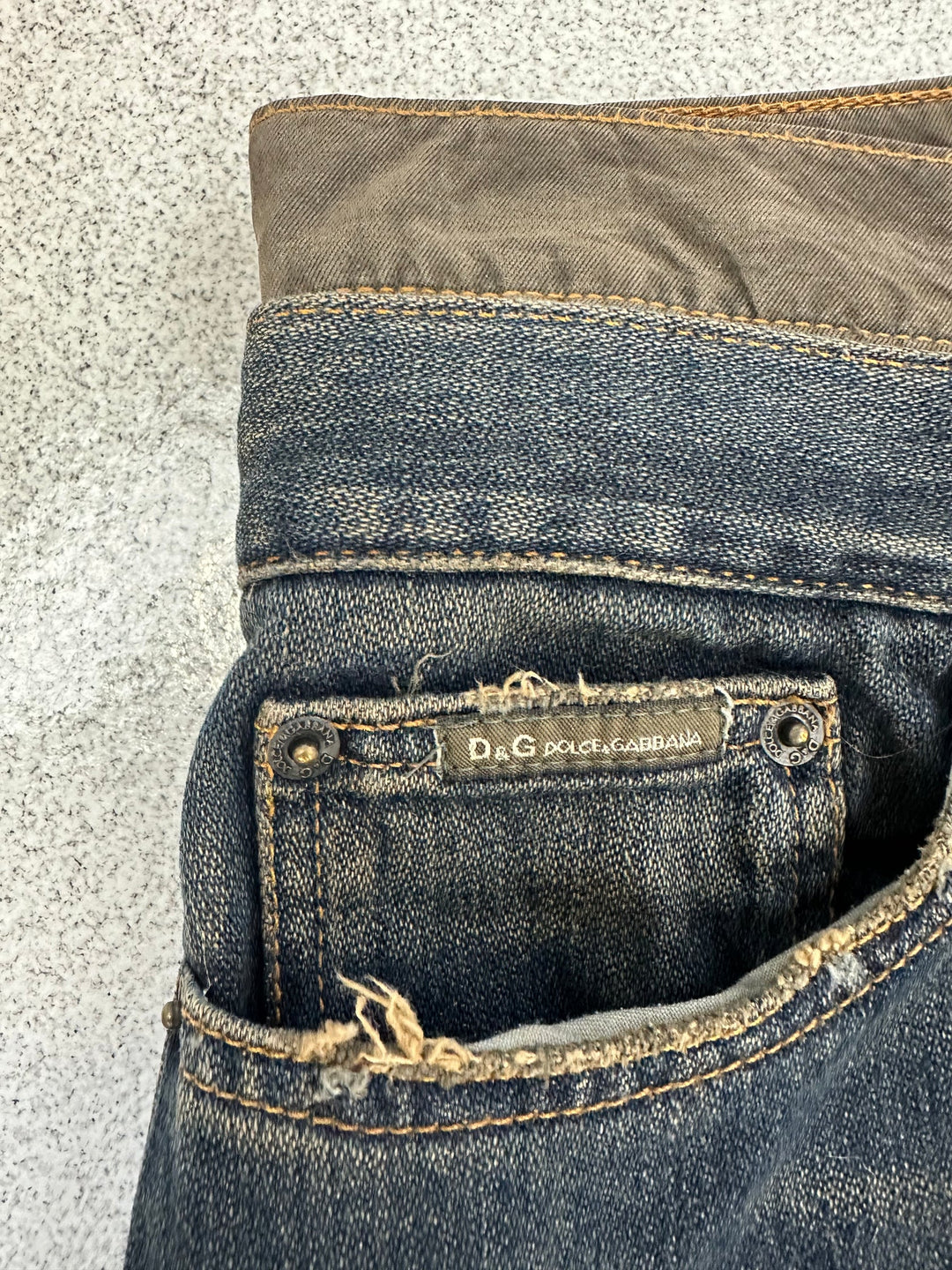 Dolce&Gabbana AW2003 cargo pocket straight-leg jeans