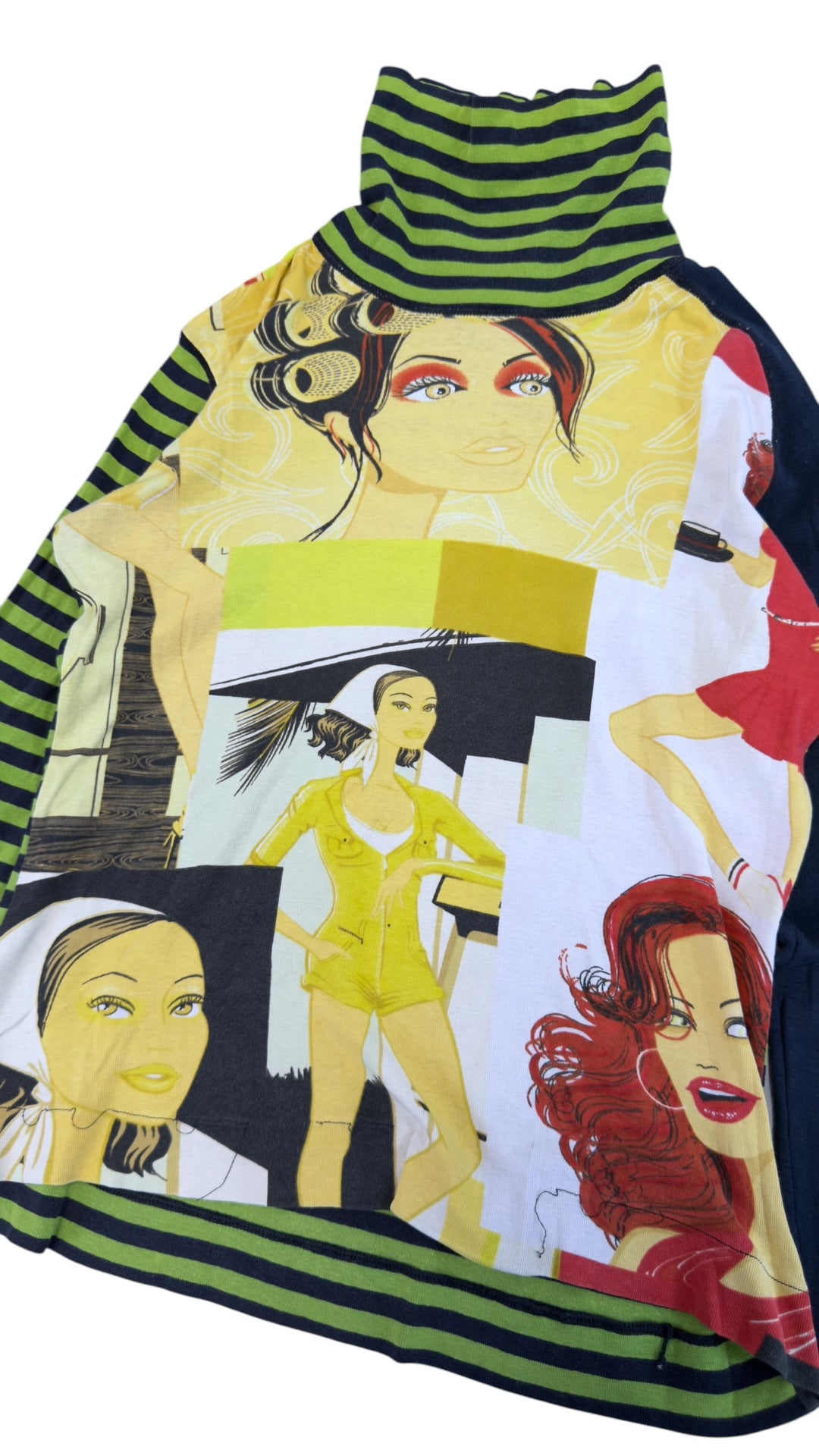 Custo Barcelona 2000s graphic turtleneck top medium
