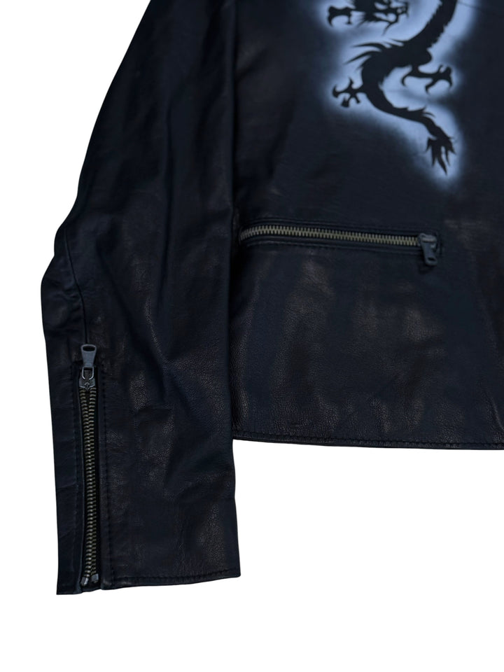 John Richmond dragon leather biker jacket