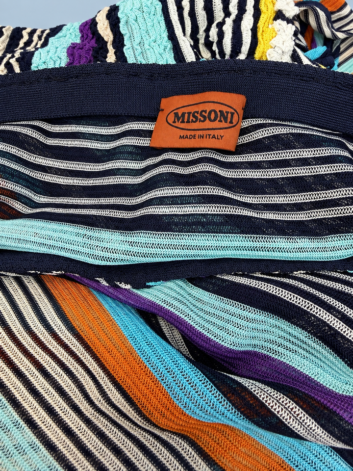 Missoni striped halter top and wrap skirt set