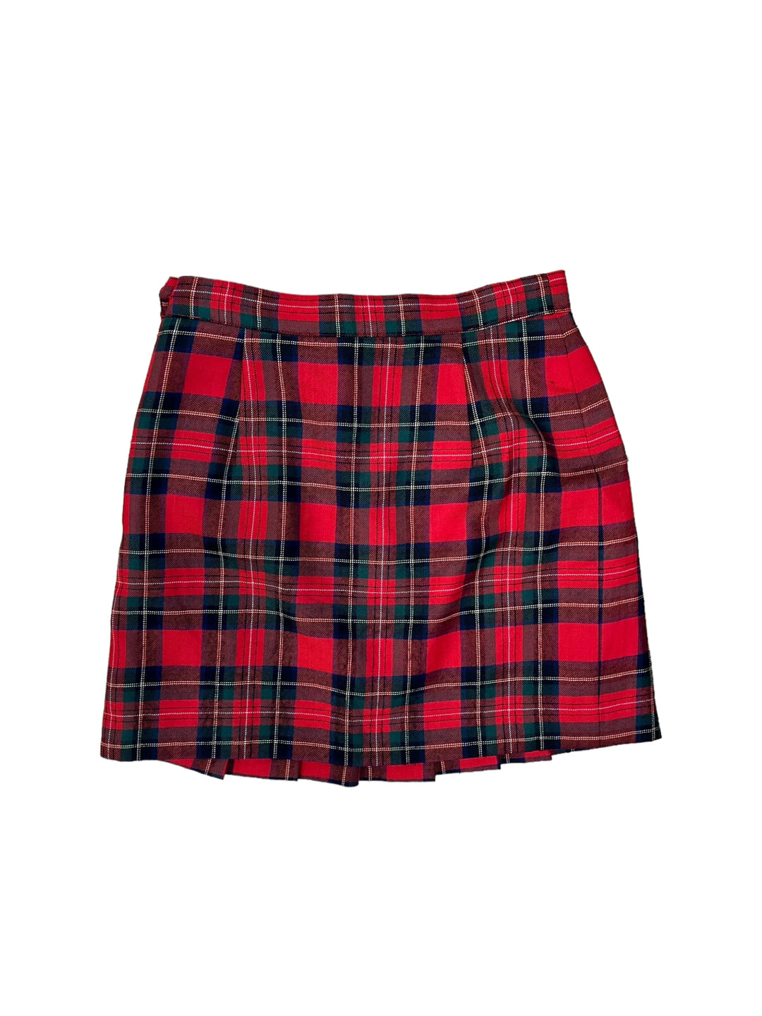 Vintage tartan plaid mini skirt large(44)