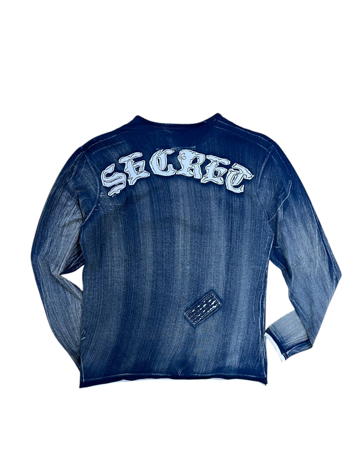 Y2k embroidered long sleeve shirt men’s S/M