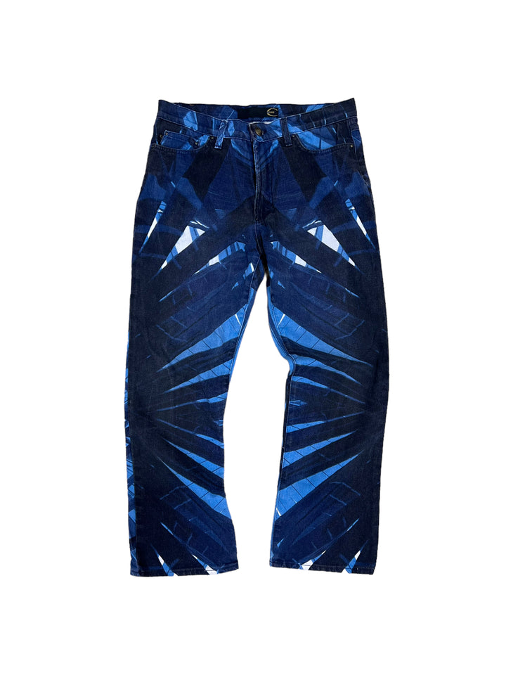 Just Cavalli y2k palm Pattern Jeans (cropped) Women’s Small(36/38)