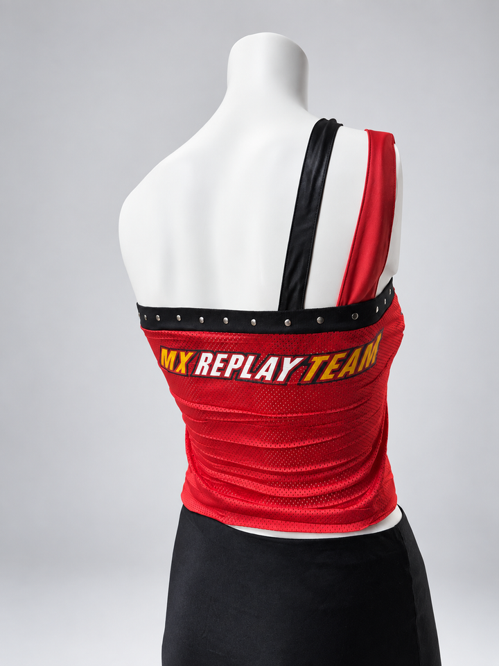 Replay racing asymmetric top