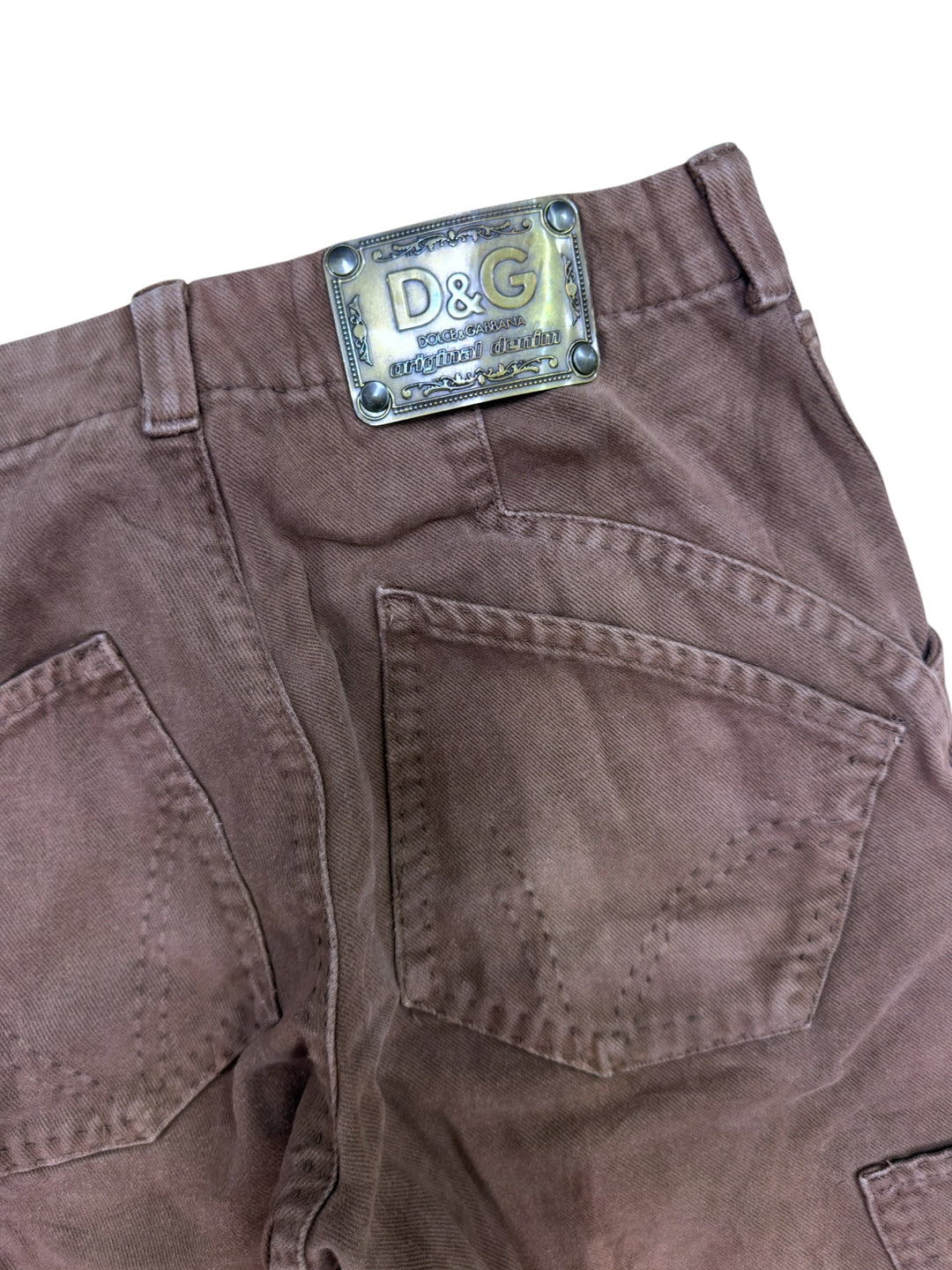 Dolce&Gabbana 2000s brown utility carpenter trousers