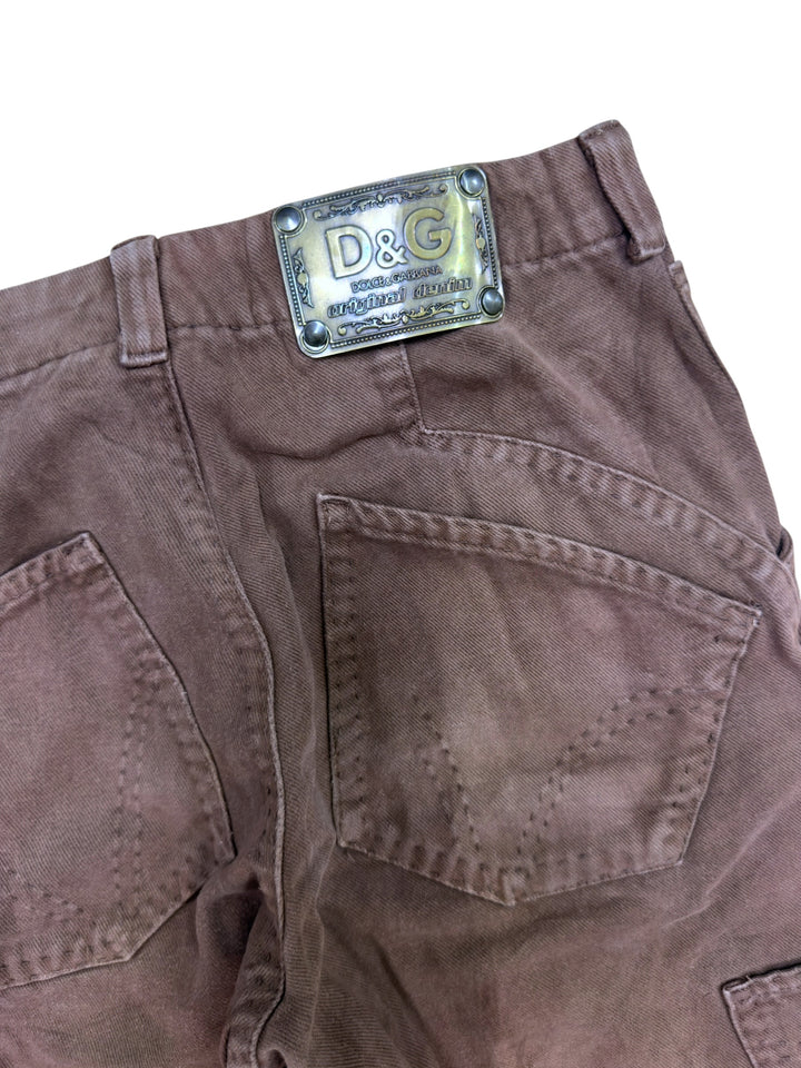 Dolce&Gabbana 2000s brown utility carpenter trousers