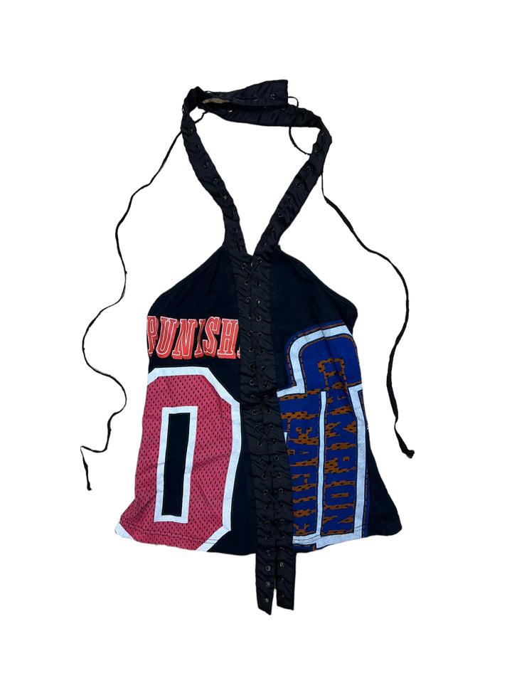 Dolce & Gabbana Basketball Lace up Text corset top Small