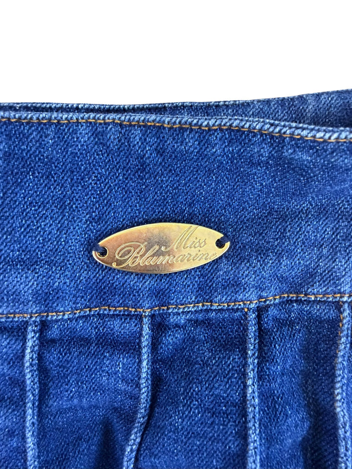 Miss Blumarine denim pleated mini skirt