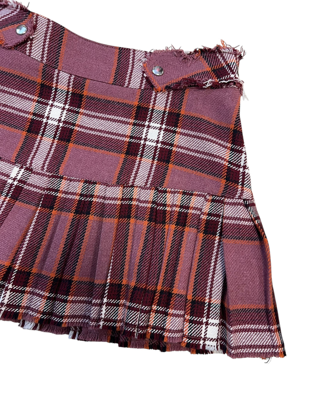 Vintage tartan wool extra mini skirt small