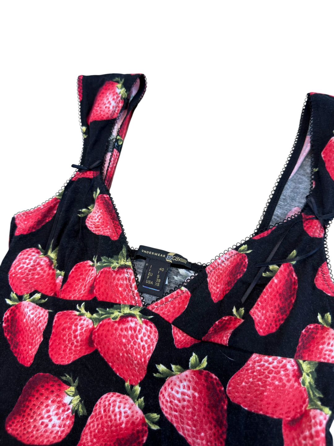 Just cavalli strawberry print tank top