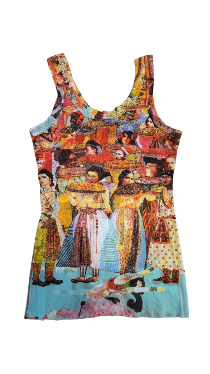 Jean Paul Gaultier Soleil vintage embellished Bollywood mesh tank top