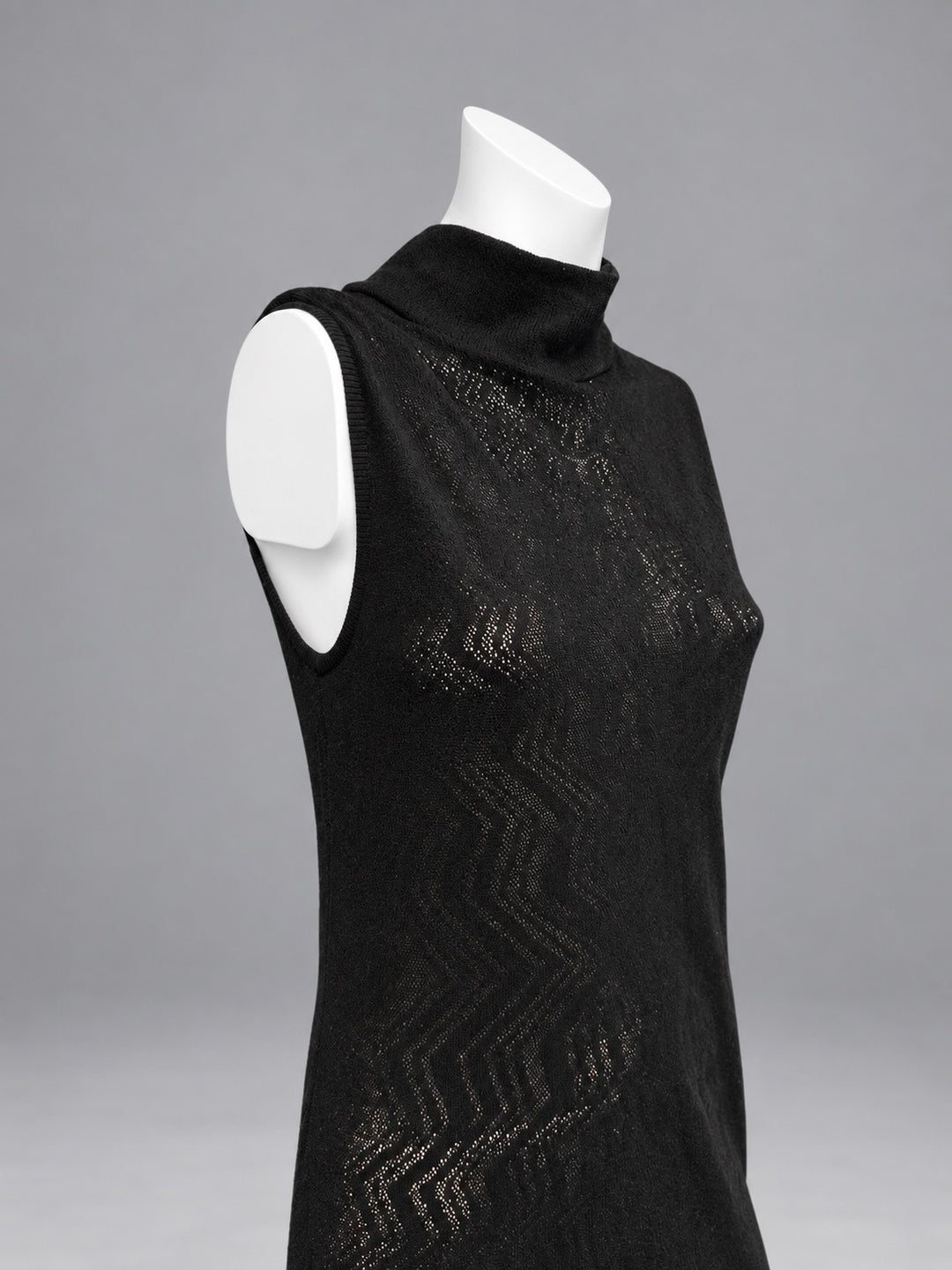 Missoni sheer knit turtleneck midi dress