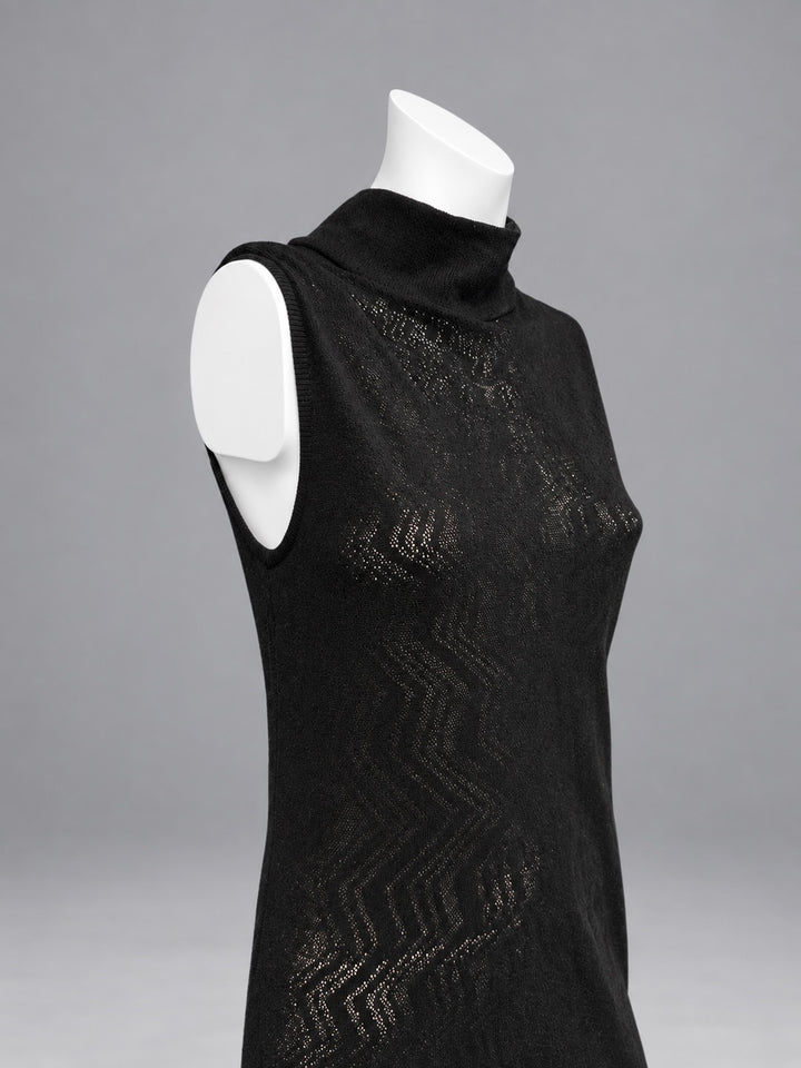 Missoni sheer knit turtleneck midi dress