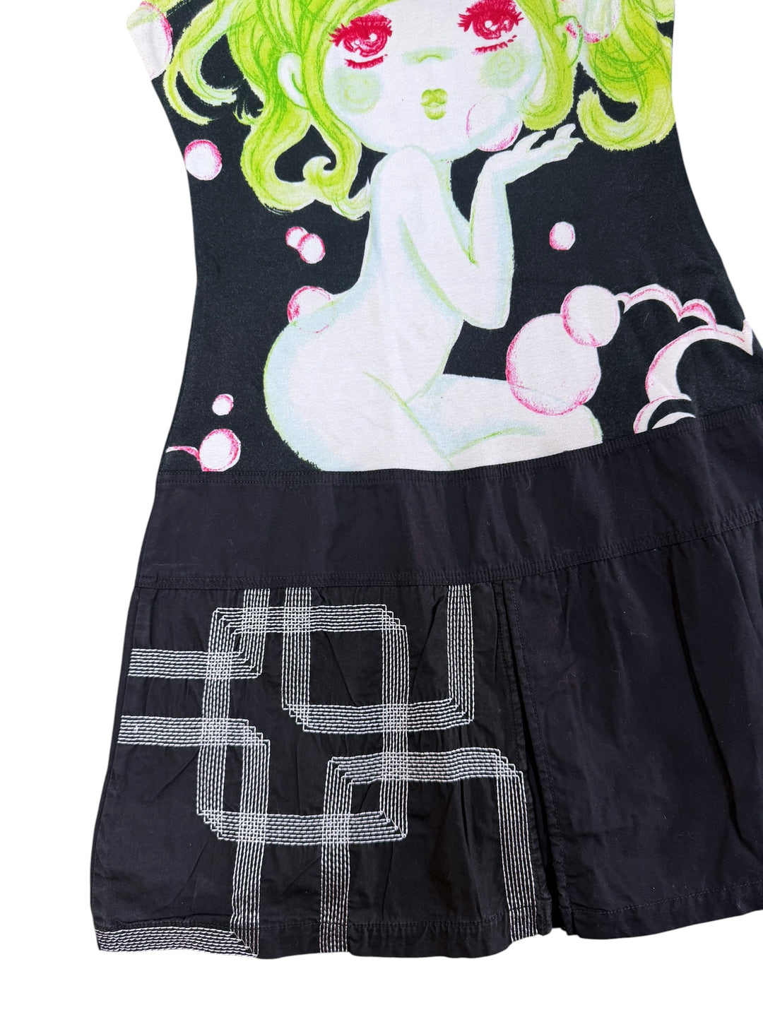 Custo Barcelona 2000s graphic girl mini dress small
