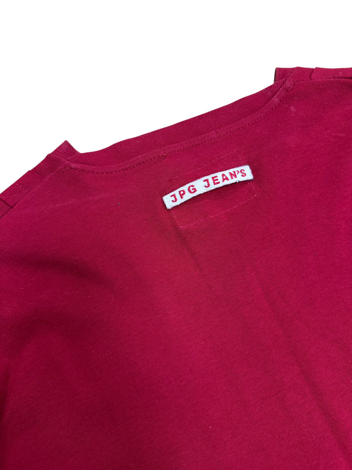 Jean Paul Gaultier pleated collage print sweatshirt
