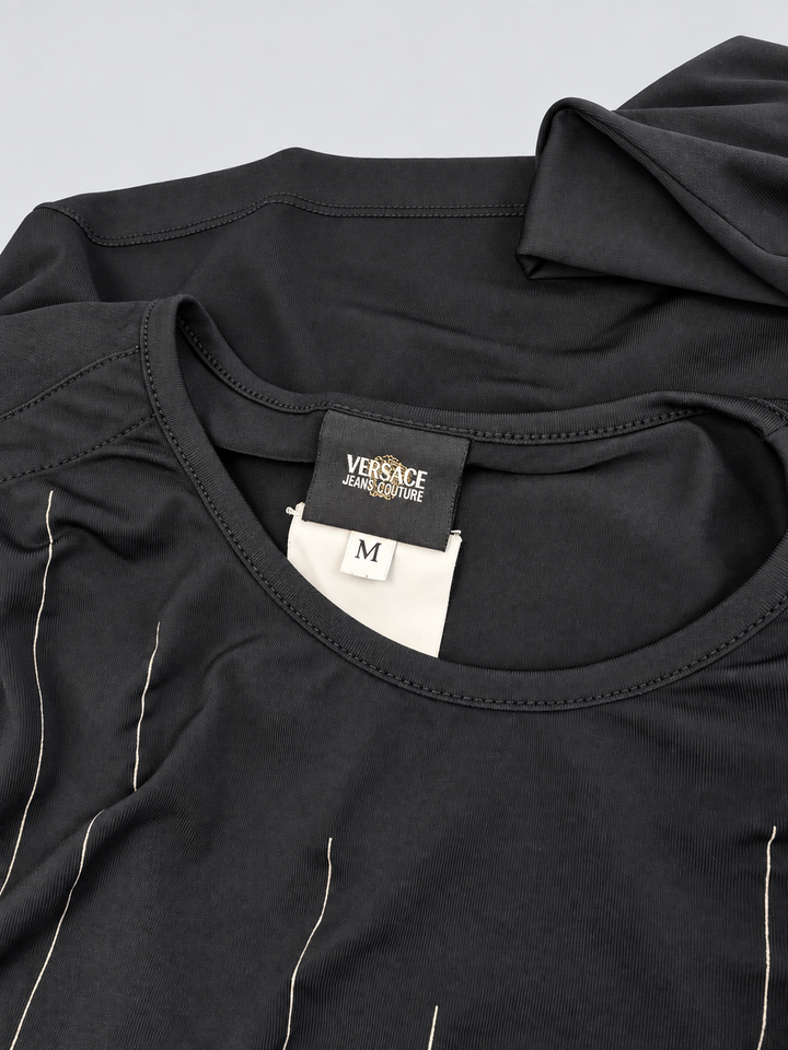 Versace Jeans Couture Medusa stitch long sleeve top