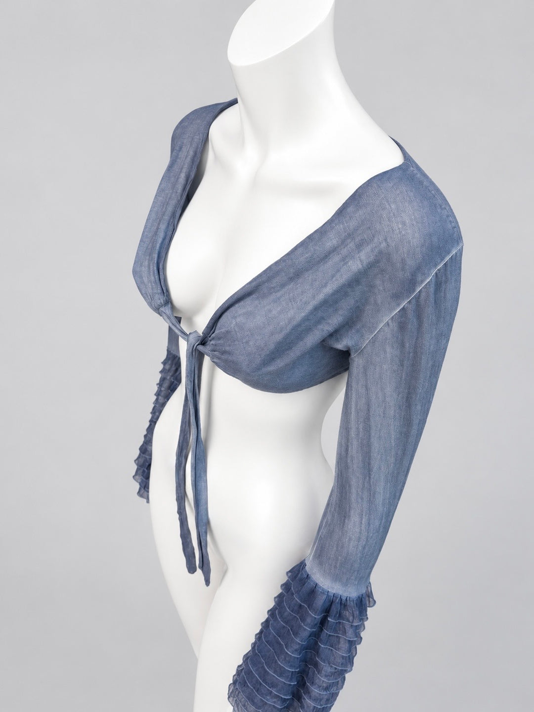 Rinascimento sheer ruffle sleeve bolero