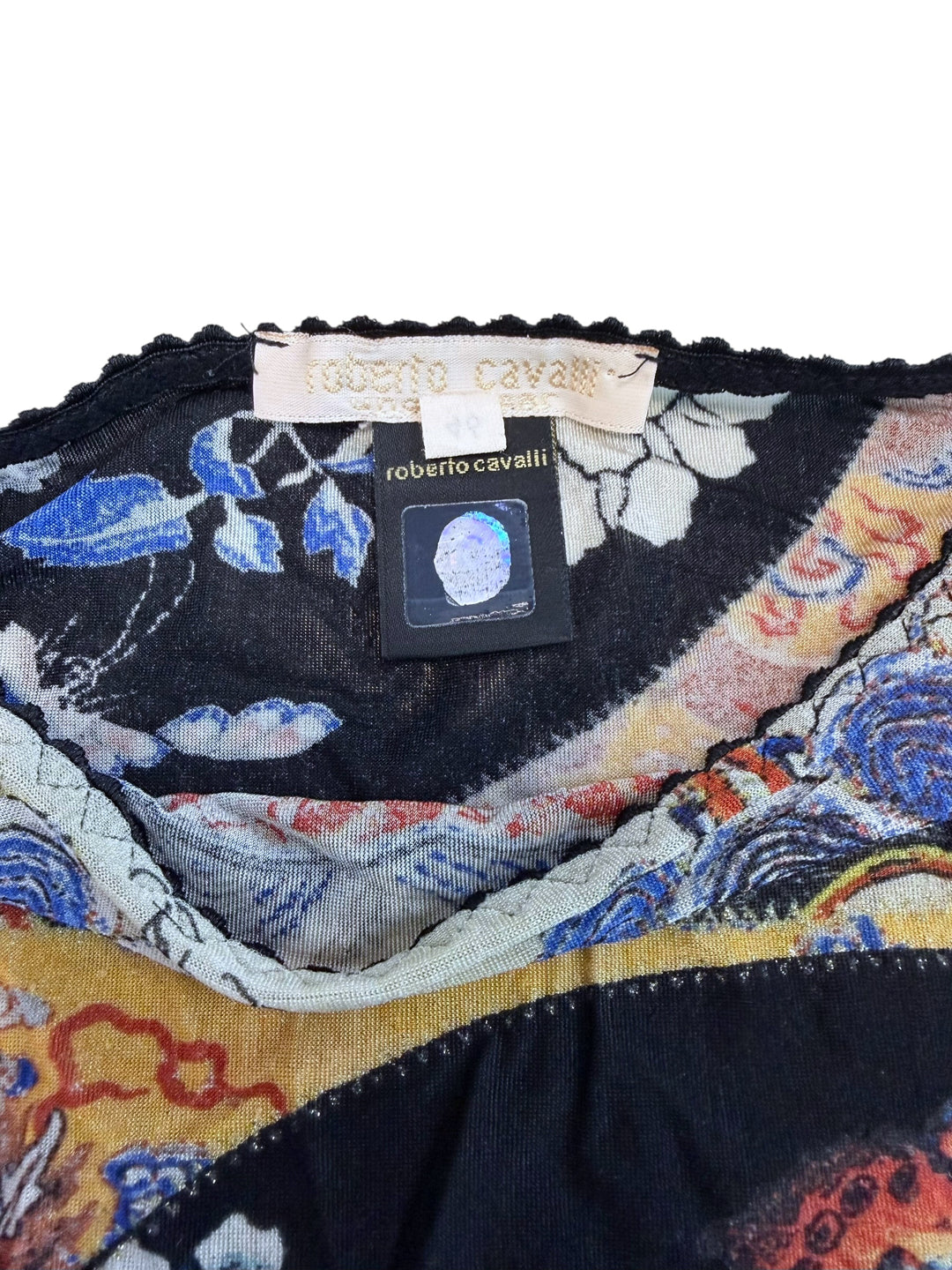 Roberto Cavalli oriental print camisole top