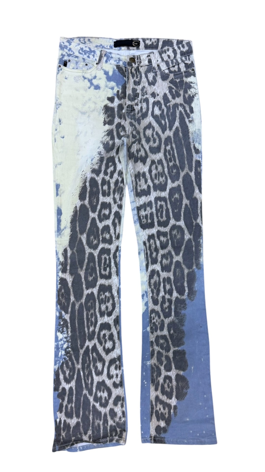 2000s Roberto Cavalli leopard ocean exploration pants