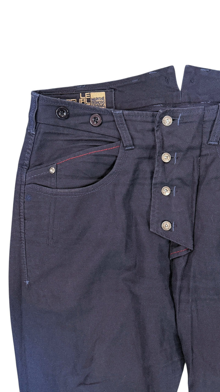Marithé + François Girbaud navy cropped trousers