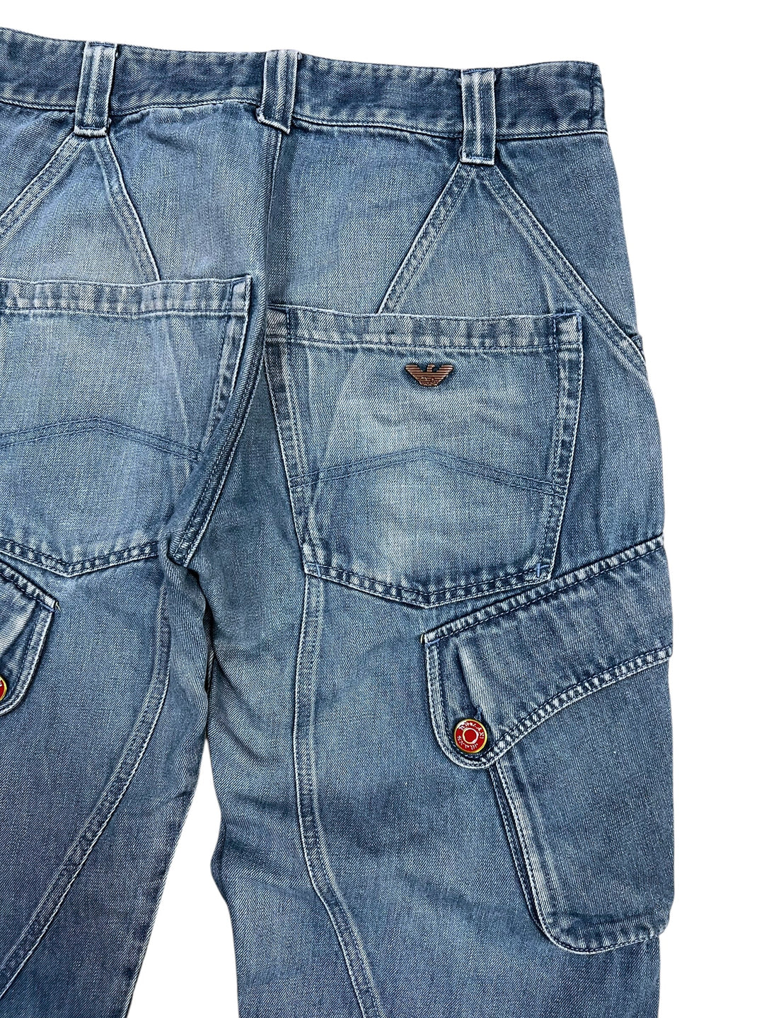 Rare 2000s Armani Jeans Hemp Inside Collection Cargo Denim Pants Medium