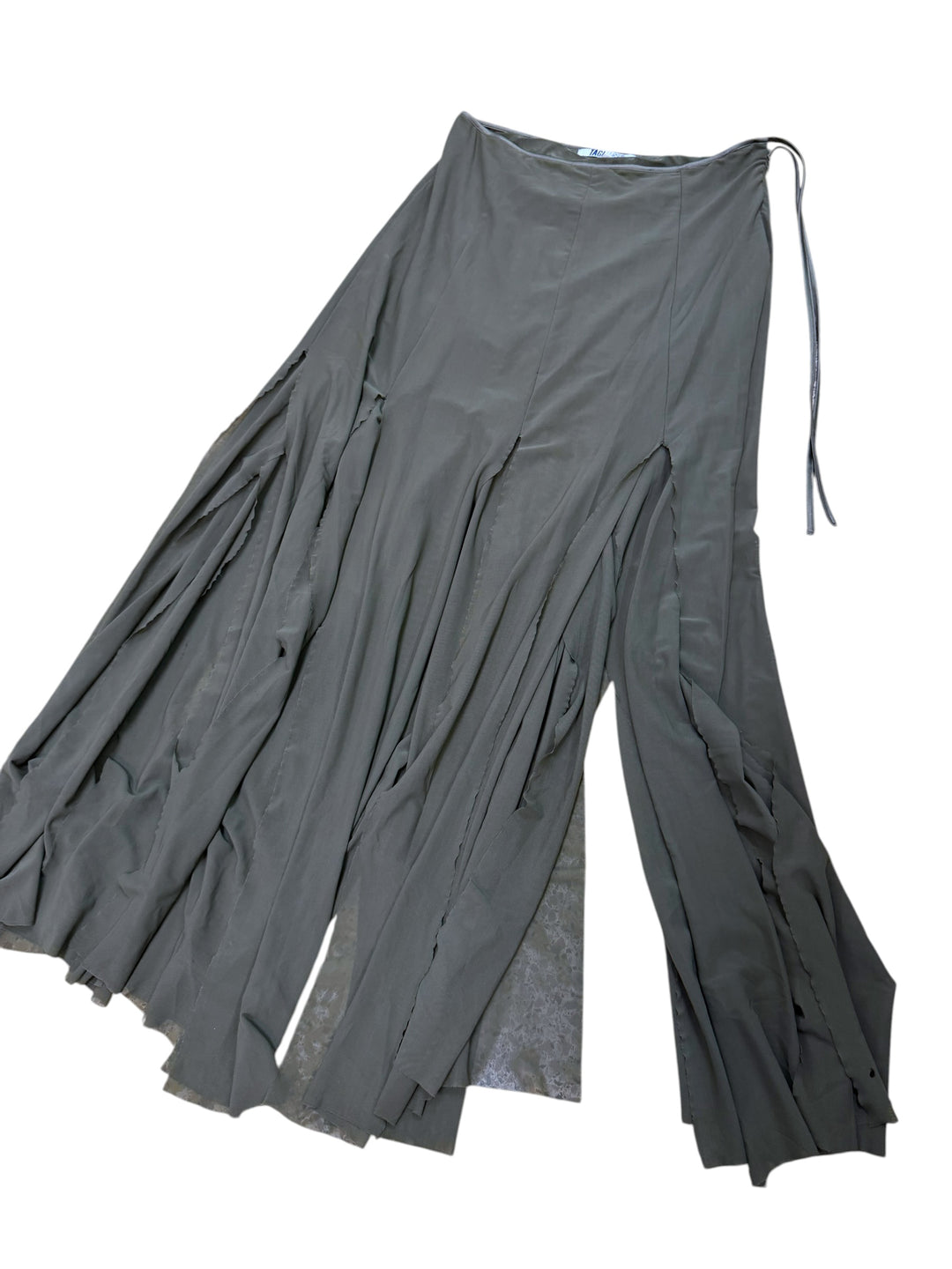 Vintage deconstructed draped maxi skirt