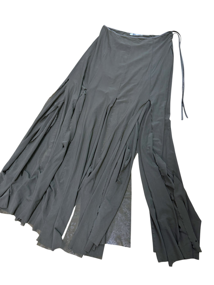 Vintage deconstructed draped maxi skirt