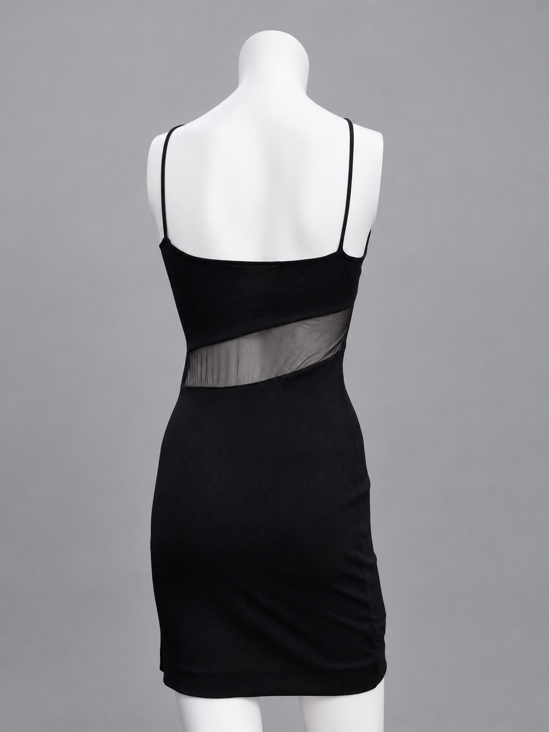 Cinema mesh panel mini dress