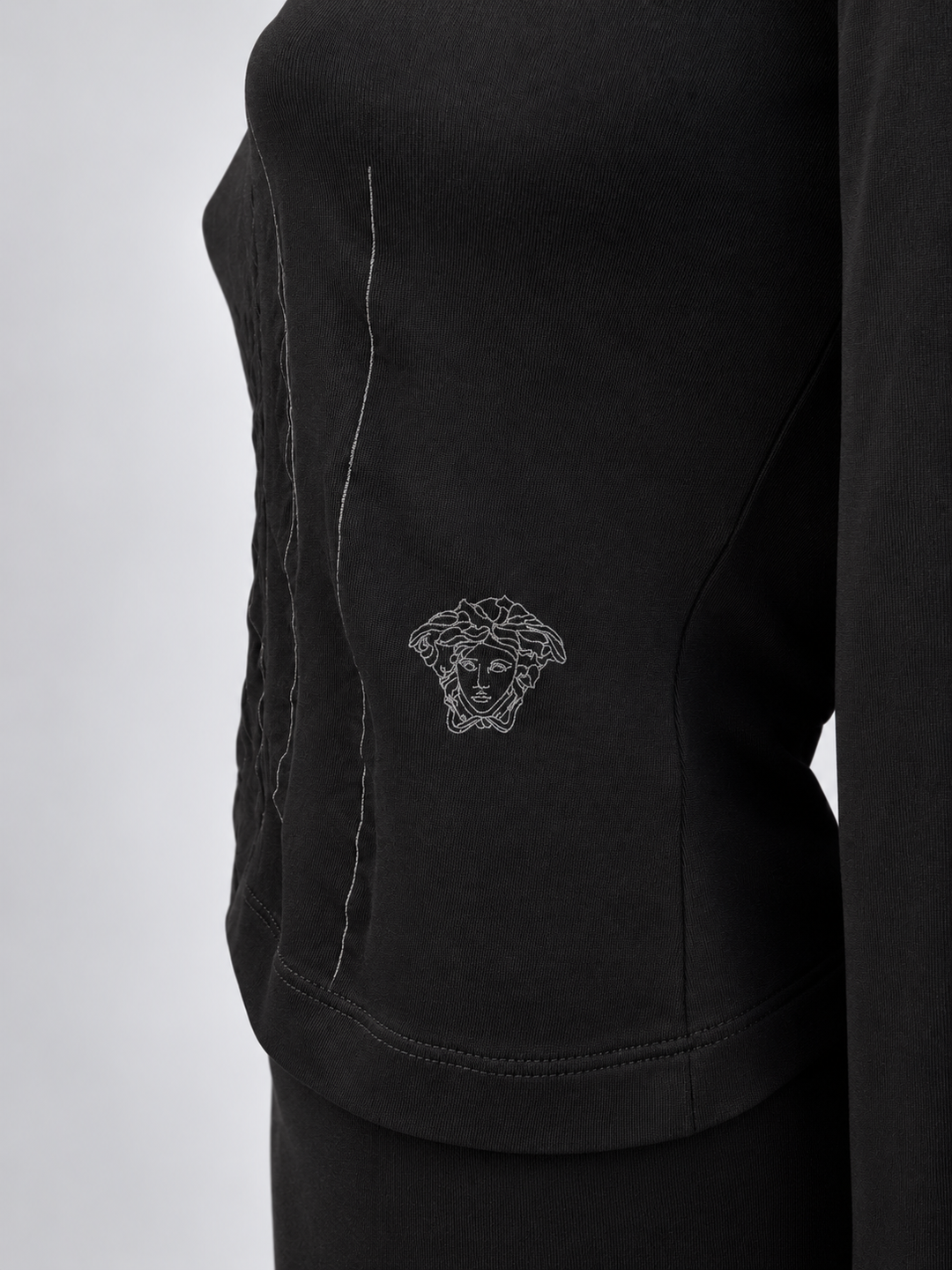 Versace Jeans Couture Medusa stitch long sleeve top