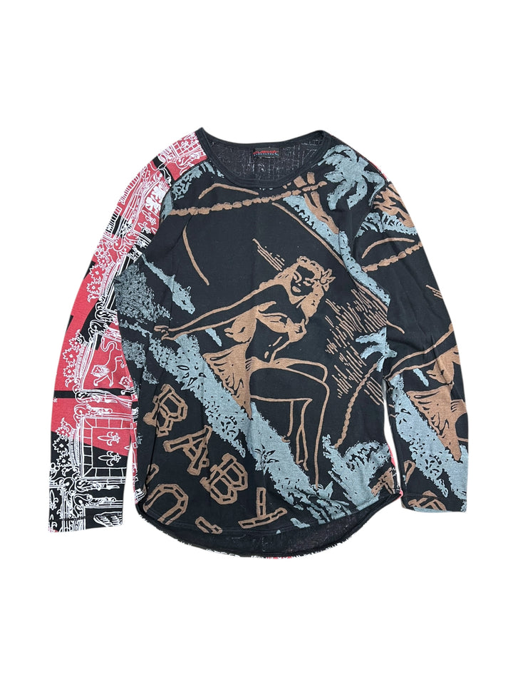 Custo Barcelona “Jungle Muse” Graphic Long Sleeve Top (M)