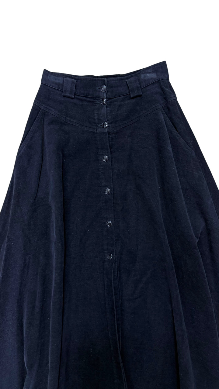 Kenzo Paris high-waisted button front skirt black